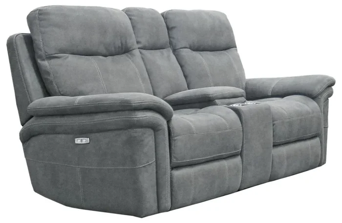 Parker House Mason Loveseat Dual Reclining Power with USB Charging Port and Power Hradrest in Carbon MMAS#822CPH-CRB CLOSEOUT CODE:UNIV10 for 10% Off