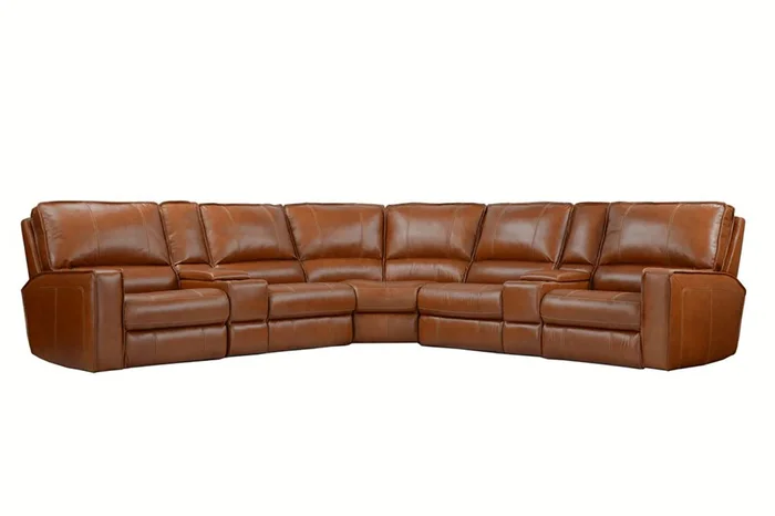 Parker House Rockford 6pc Reclining Sectional in Brown PROMO CODE:UNIV10 for 10% Off