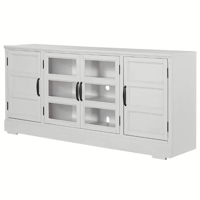 Parker House Shoreham 76″ TV Console in White SHO#412-EFW PROMO CODE:UNIV10 for 10% Off