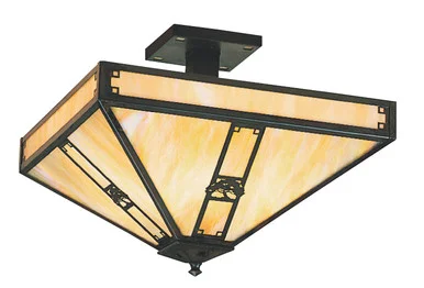 Pasadena Four Light Ceiling Mount in Raw Copper (37|PIH-16EF-RC)