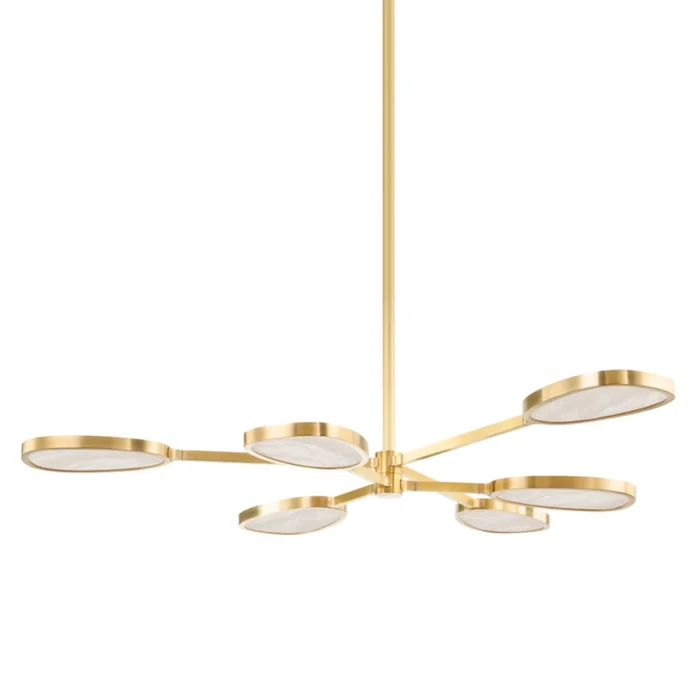 Patras 6-Light Chandelier in Vintage Brass 56.75L x 56.75W x 7.75H