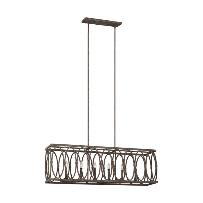 Patrice Six Light Linear Chandelier