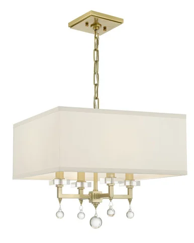 Paxton Four Light Chandelier in Aged Brass (60|8105-AG)