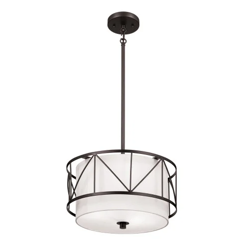 Pendant/Semi Flush 3Lt (10687|52074BK)