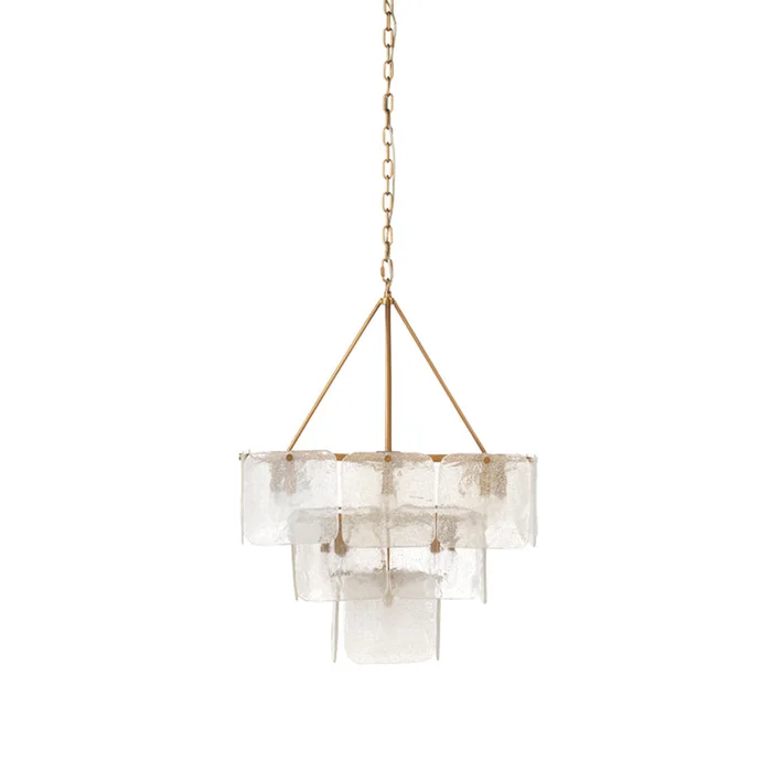 perignon three tier iron chandelier