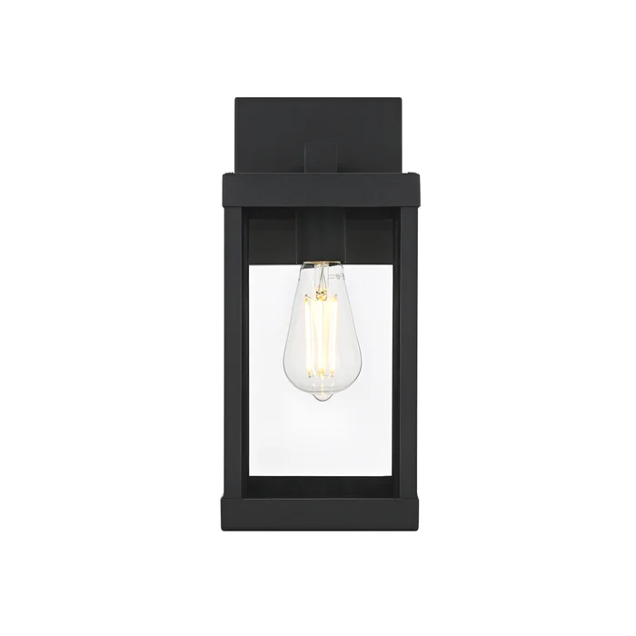 peter 6 inch outdoor wall sconce in black