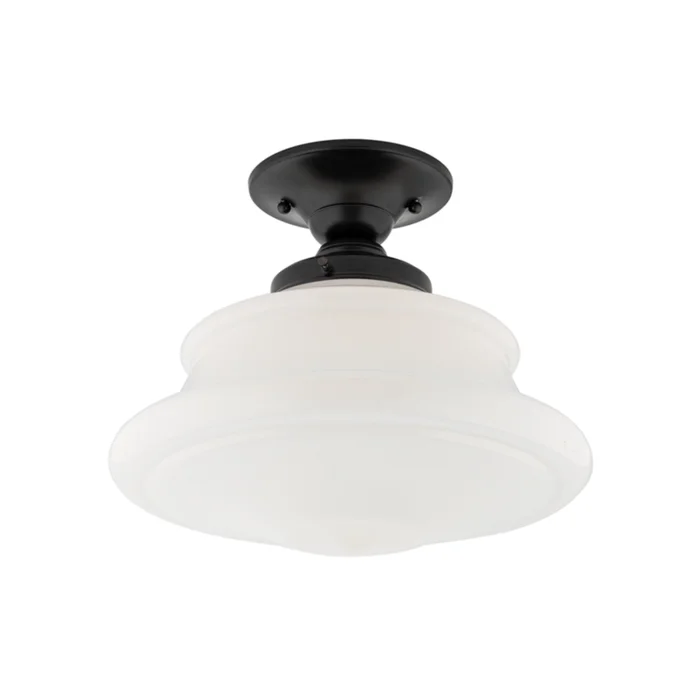 Petersburg 1-Light Semi Flush in Old Bronze 12.75L x 12.75W x 10H