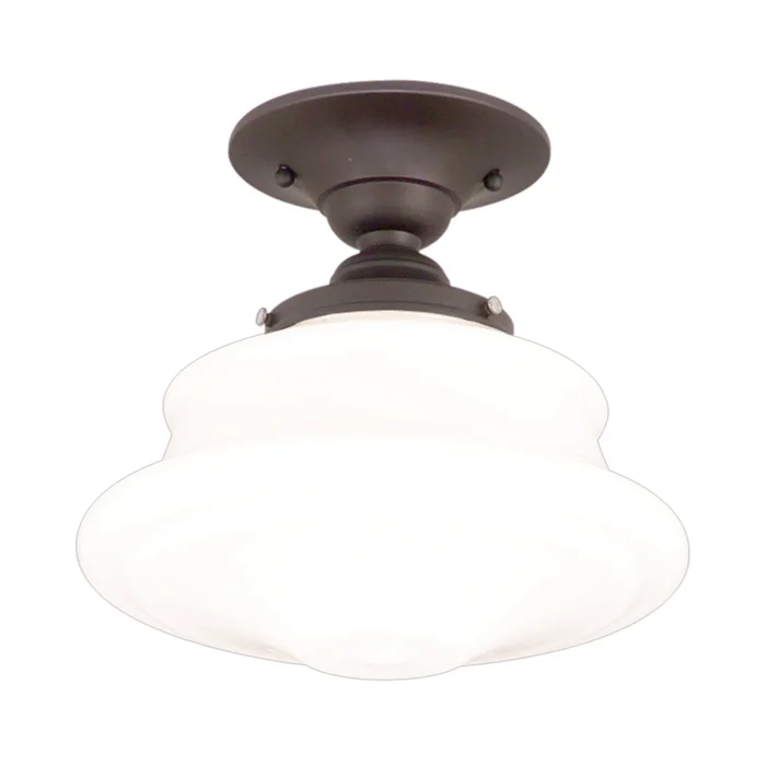Petersburg 1-Light Semi Flush in Old Bronze 16L x 16W x 12.5H