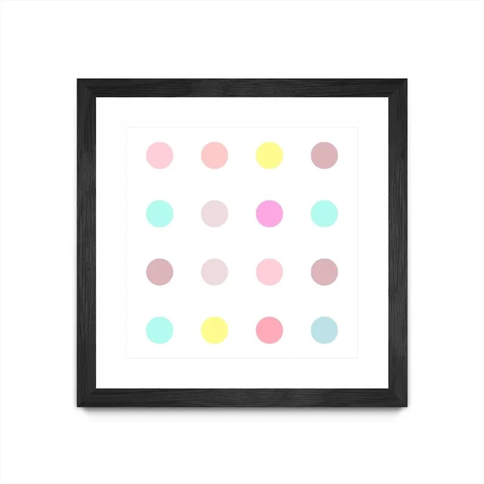 Pink Iv Matted and Framed Black 36×36 Wall Art|uvre dart murale encadre noire et mate Pink Iv 36×36