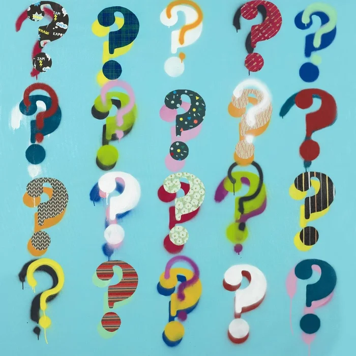 Pop The Question Giant Art 72×72 Wall Art|uvre dart murale Giant Art Pop The Question 72×72