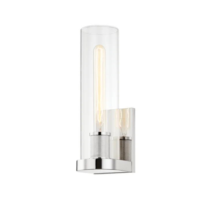 Porter 1-Light Wall Sconce in Polished Nickel 4.25L x 4.25W x 13H
