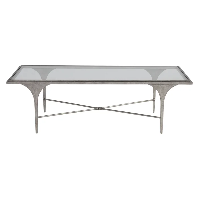 porto silver rectangular cocktail table