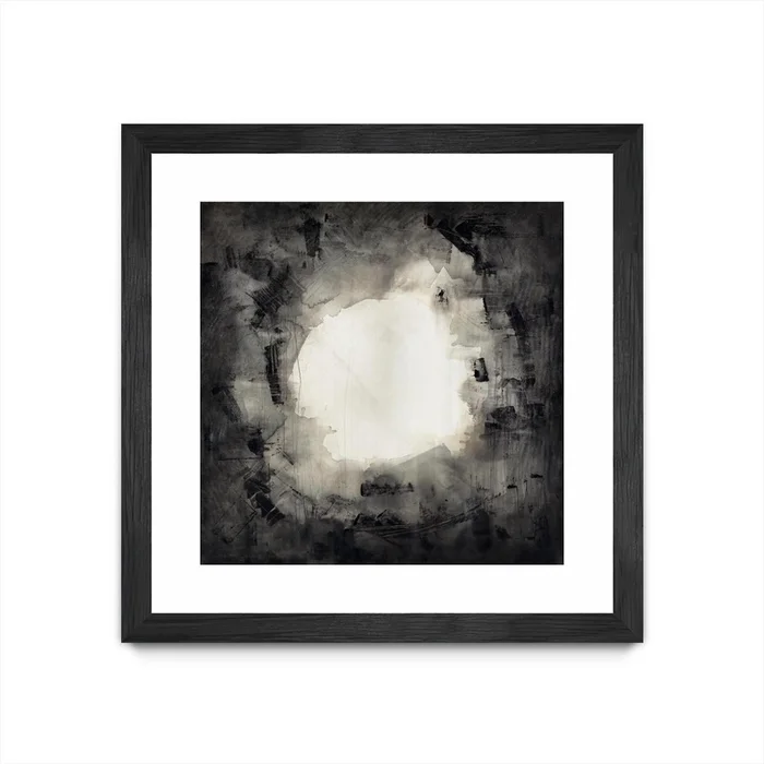 Positives And Negatives Ii Matted and Framed Black 30×30 Wall Art|uvre dart murale encadre noire et mate Positives And Negatives Ii 30×30