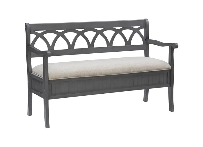 Powell Elliana Storage Bench Grey D1017A16G