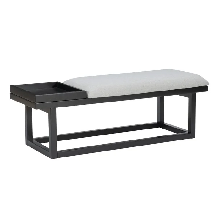 Powell Georgia Bench with Tray Black Gray D1512LS23BLK