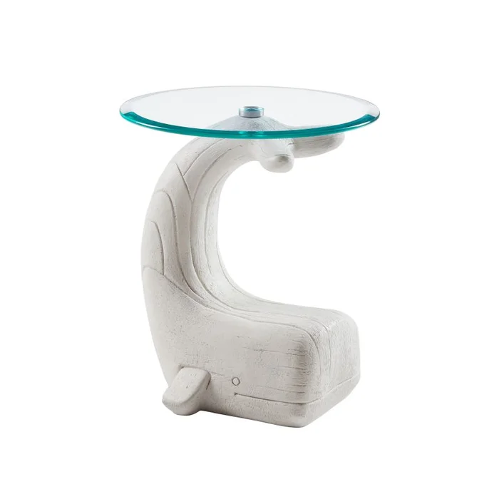 Powell Moby Whale Side Table White D1294A19WHW