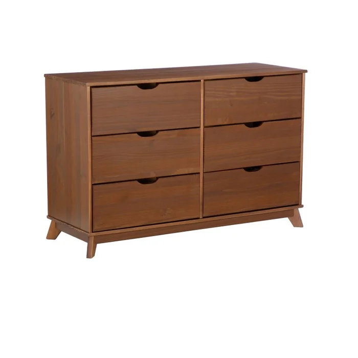 Powell Polly 6 Drawer Dresser Walnut D1507R23DRWAL