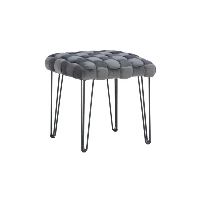 Powell Shadbury Square Stool Grey D1375S20SBG