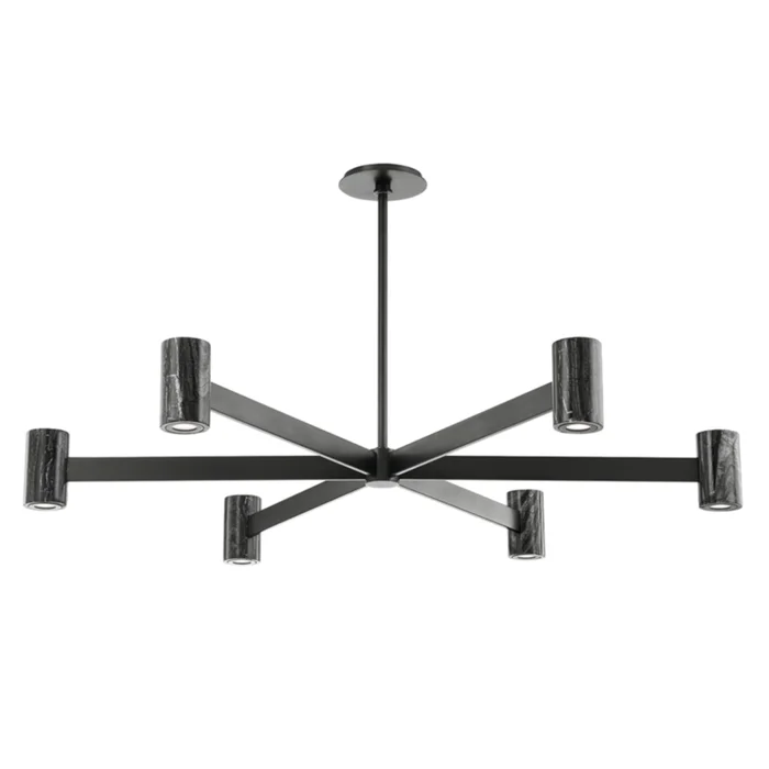 Predock 6-Light Chandelier in Black Brass 45L x 45W x 4.75H