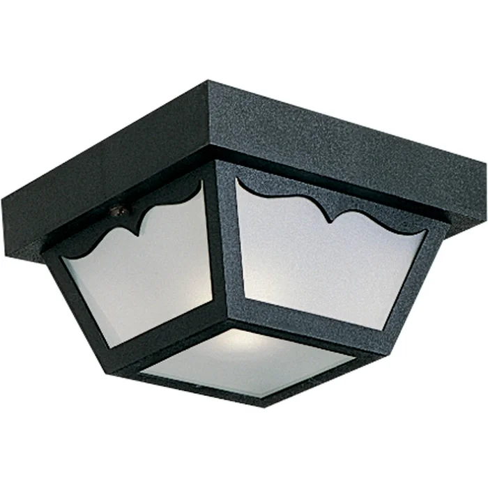 Progress 1-LT 8-1/4″ Flush Mount for In/Outdoor use – Black – P5744-31