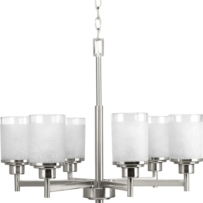 Progress Alexa Collection 6-LT Chandelier – Brushed Nickel – P4758-09