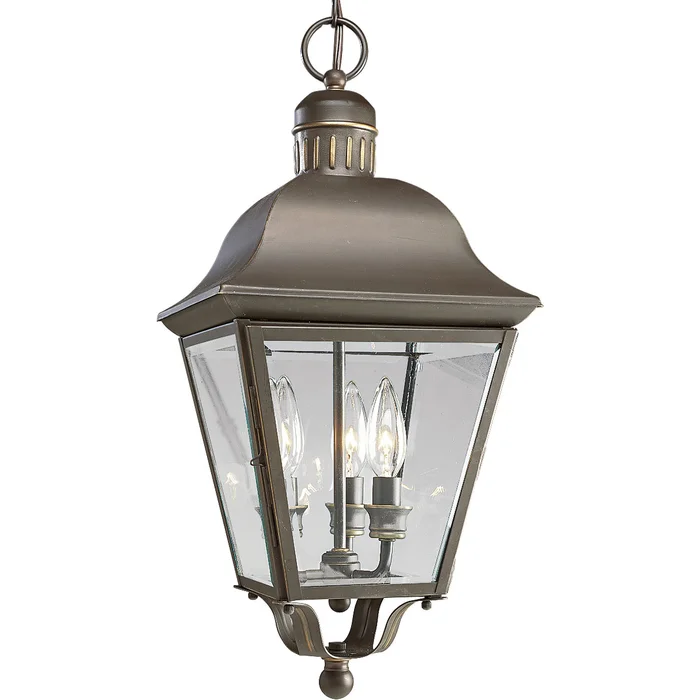Progress Andover 3-LT Outdoor Hanging Lantern – Antique Bronze – P5587-20