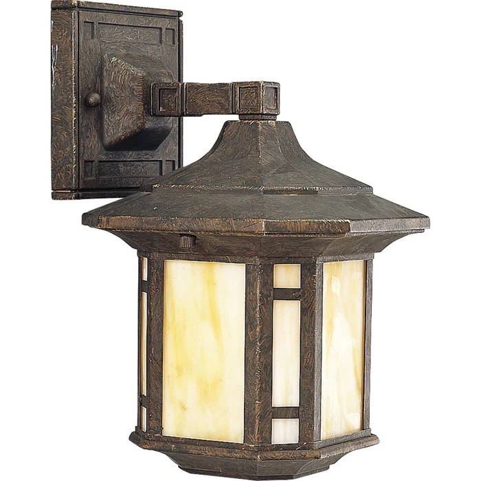 Progress Arts and Crafts 1-LT Outdoor Small Wall Lantern – Bronze – P5628-46