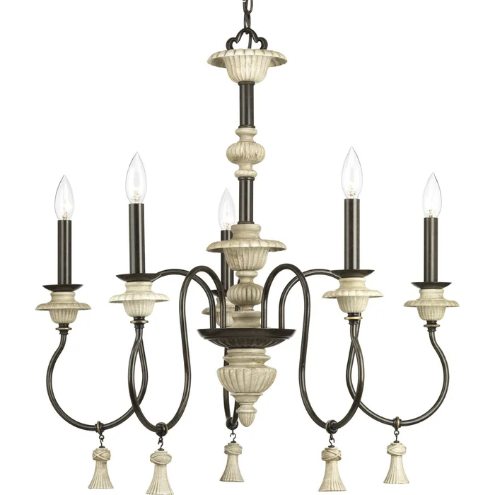 Progress Bergamo Collection 5-LT Chandelier – Forged Bronze – P400068-077