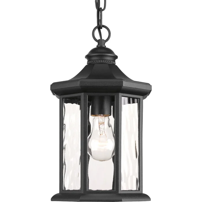 Progress Edition 1-LT Outdoor Hanging Lantern – Black – P6529-31