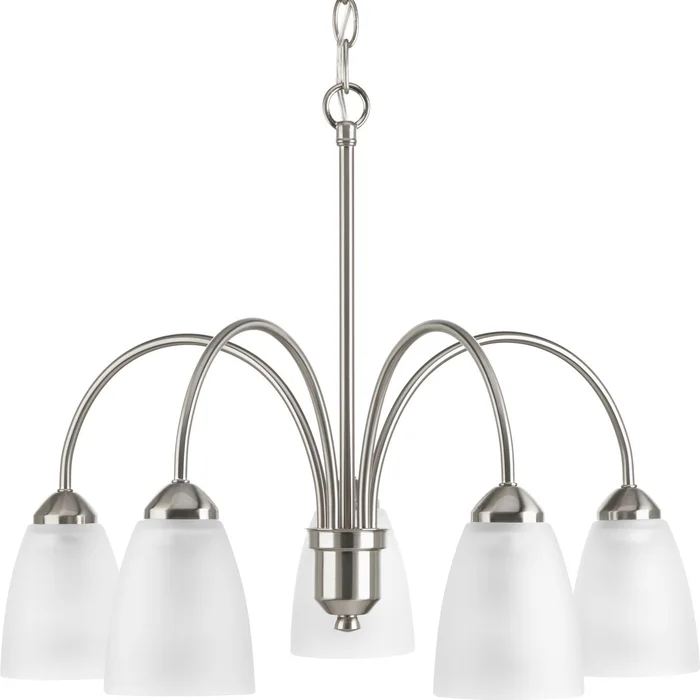 Progress Gather Collection 5-LT Chandelier – Brushed Nickel – P4735-09