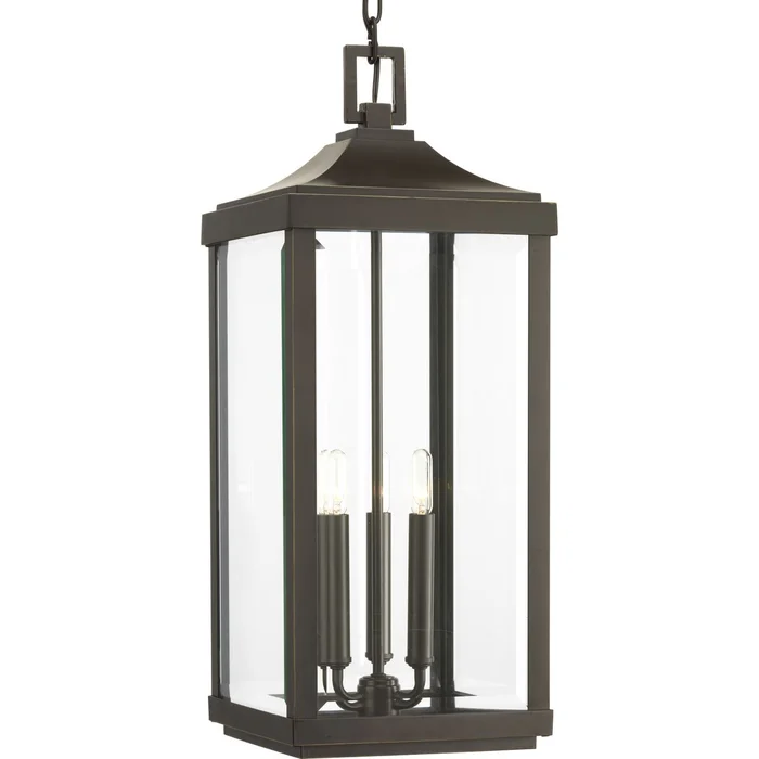 Progress Gibbes Street 3-LT Outdoor Hanging Lantern – Antique Bronze – P550004-020