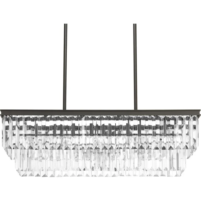 Progress Glimmer 4-LT Linear Chandelier – Antique Bronze – P400101-020