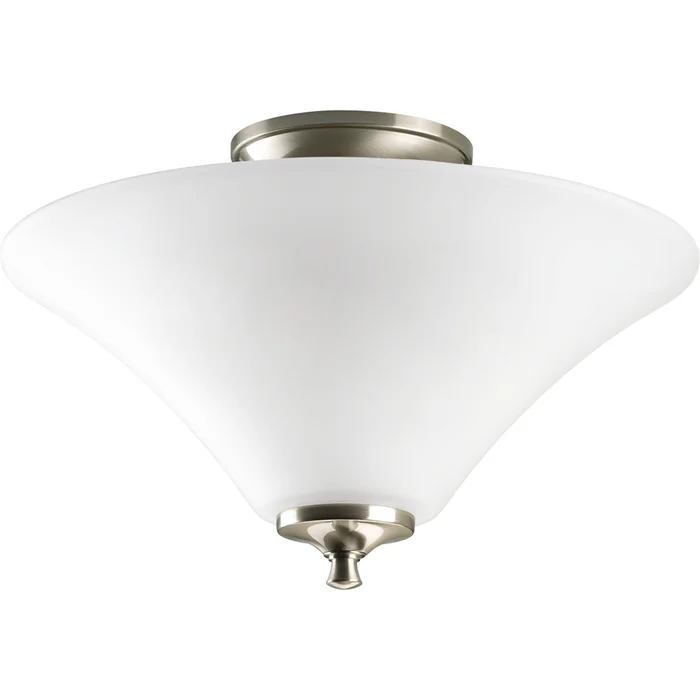 Progress Joy Collection 2-LT 13-1/4″ Semi Flush – Brushed Nickel – P3855-09