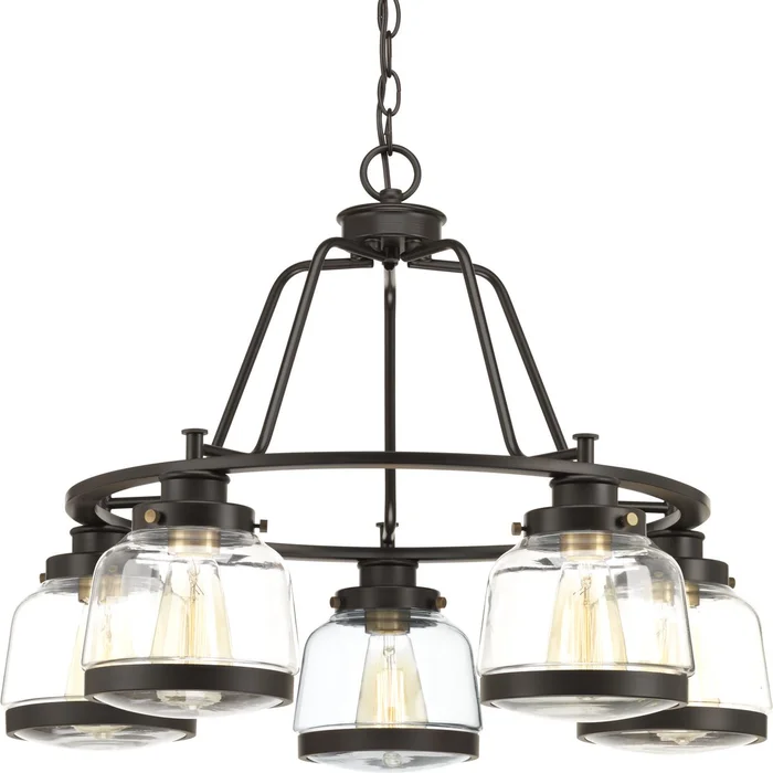 Progress Judson Collection 5-LT Chandelier – Antique Bronze – P400058-020