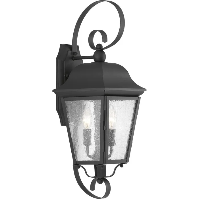 Progress Kiawah 2-LT Outdoor Medium Wall-Lantern – Black – P560011-031