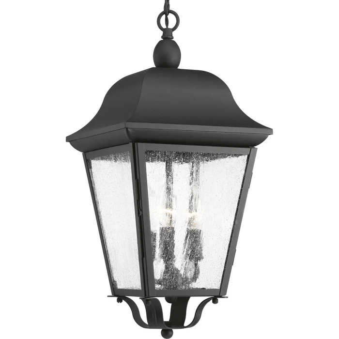 Progress Kiawah 3-LT Outdoor Hanging Lantern – Black – P550001-031