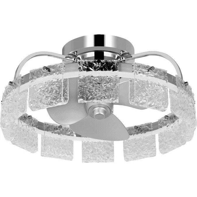 Progress Lighting P250114-015-30 Fanin Modern Polished Chrome LED Ceiling Fan