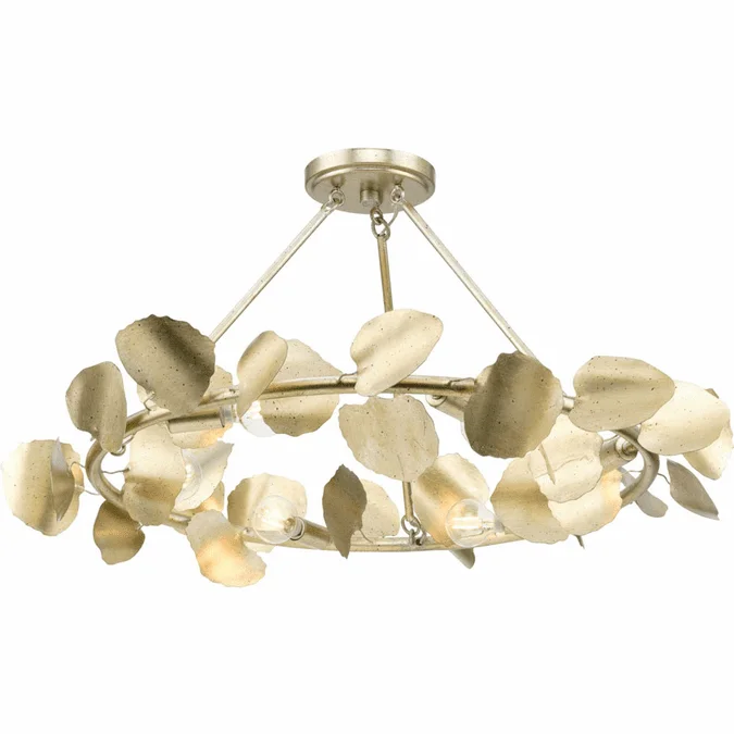 Progress Lighting P350263-176 Laurel Contemporary Gilded Silver Flush Mount Ceiling Light Fixture