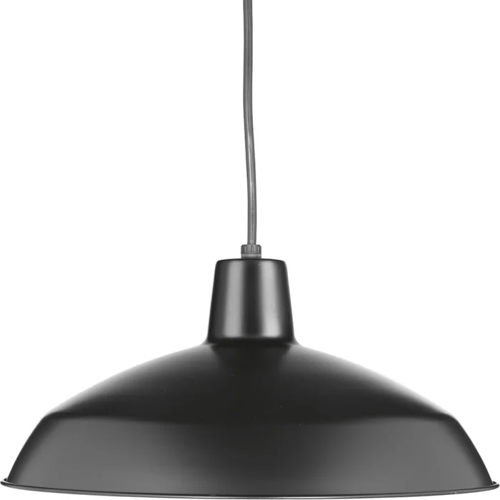 Progress Metal Shade Collection 1-LT Pendant – Black – P5094-31