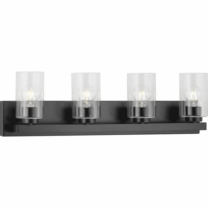 Progress P300389-31M Goodwin Modern Matte Black 4-Light Bath Lighting Sconce