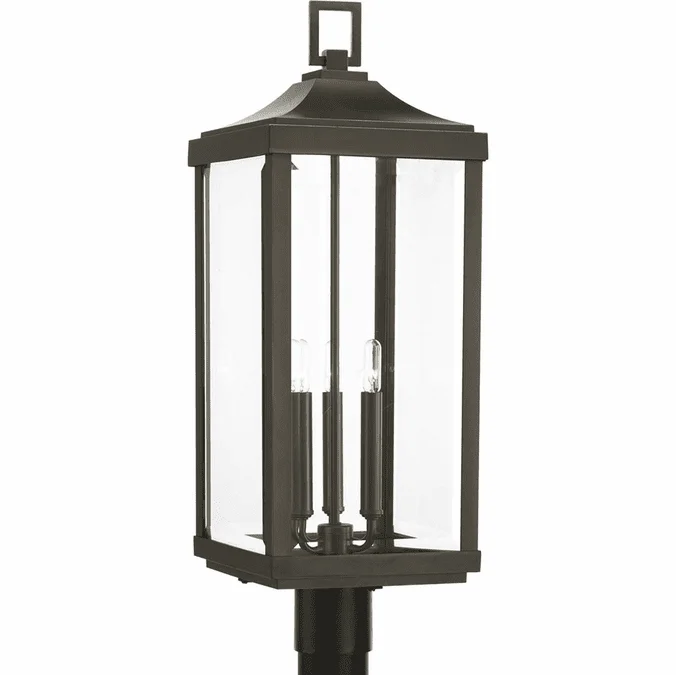 Progress P540004-020 Gibbes Street Contemporary Antique Bronze Mini Post Light Fixture