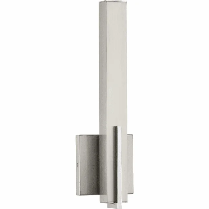 Progress P710051-009-30 Planck LED Modern Brushed Nickel LED Lighting Wall Sconce