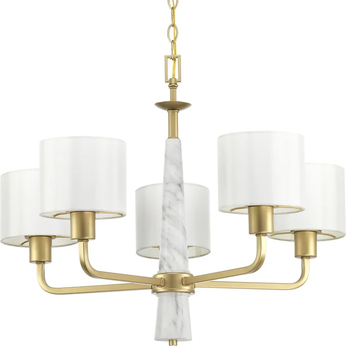 Progress Palacio Collection 5-LT Chandelier – Vintage Gold – P400098-078