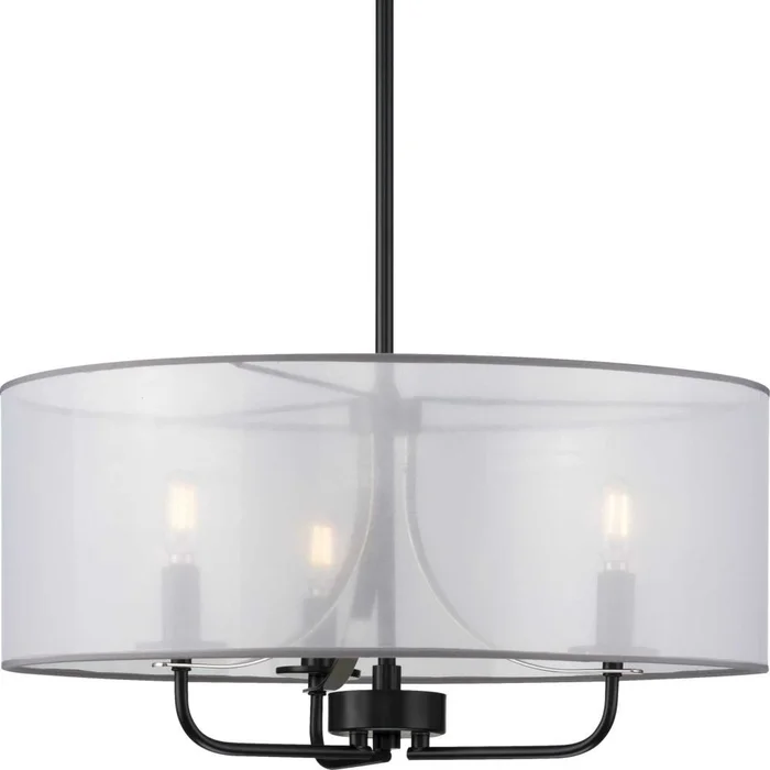 Progress Riley 3-Light 60W Pendant – Black – P500243-031