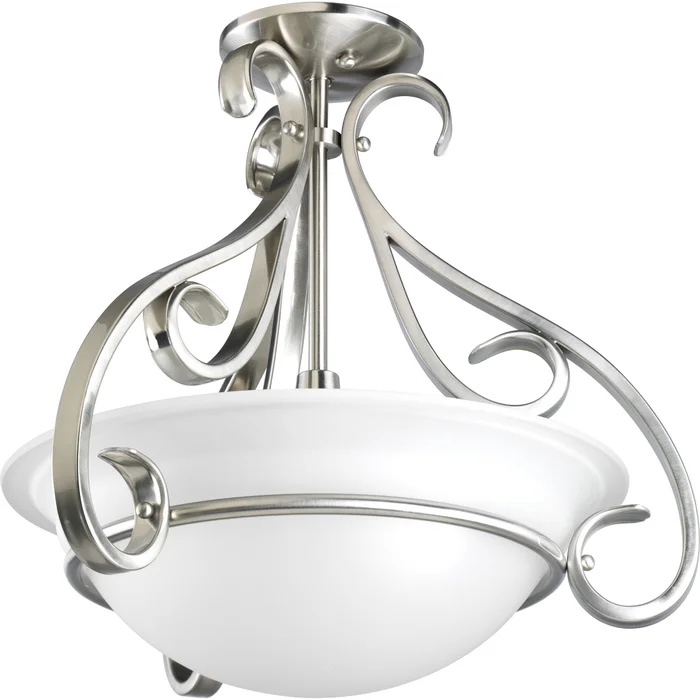 Progress Torino Collection 3-LT Foyer Pendant – Brushed Nickel – P3843-09