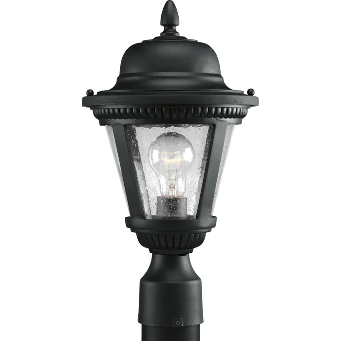 Progress Westport 1-LT Outdoor Small Post Lantern – Textured Black – P5445-31