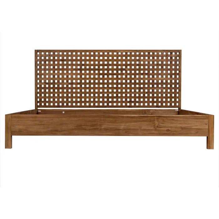 quinnton bed, eastern king, teak