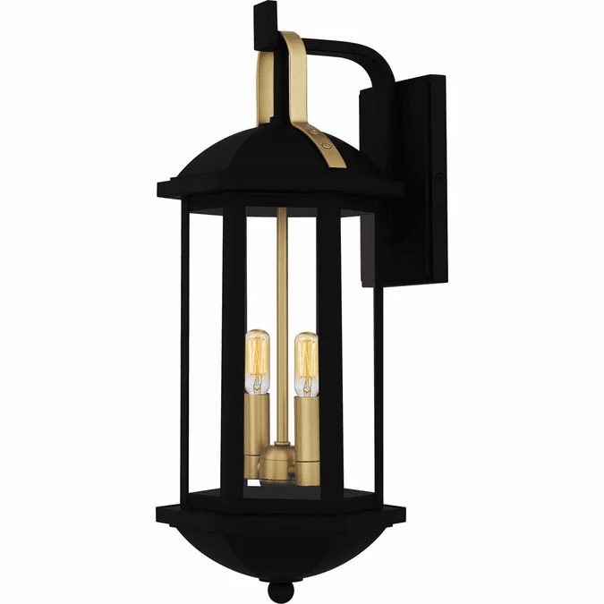 Quoizel CFD8408MBK Crestfield Contemporary Matte Black 20″ Outdoor Wall Light Fixture