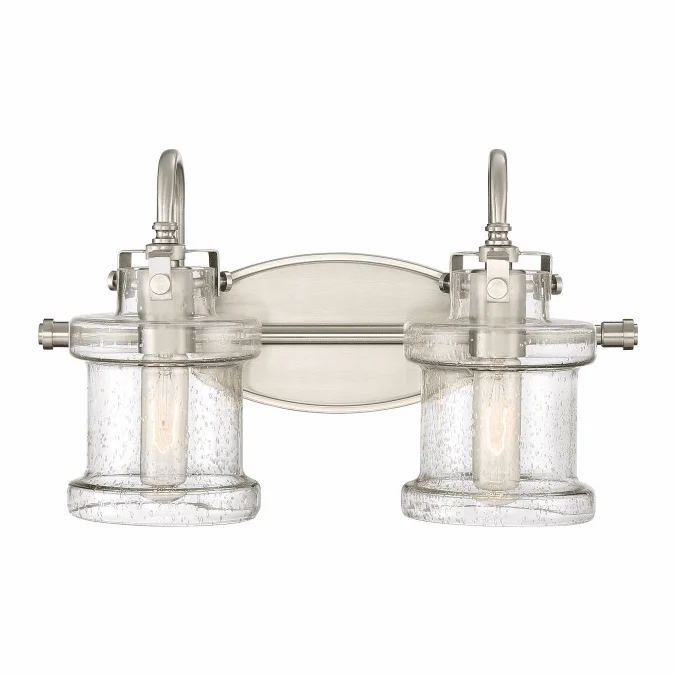 Quoizel DNY8602BN Danbury Contemporary Brushed Nickel 2-Light Bath Lighting