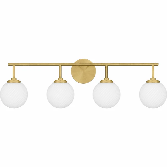 Quoizel ELO8633AB Eloise Contemporary Aged Brass 4-Light Vanity Light